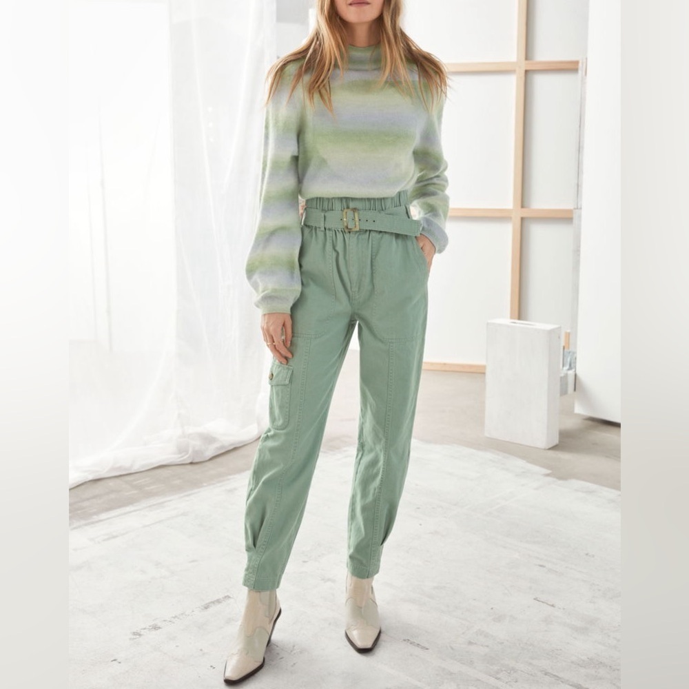 & Other Stories Cotton Paperbag Waist Trousers GUC